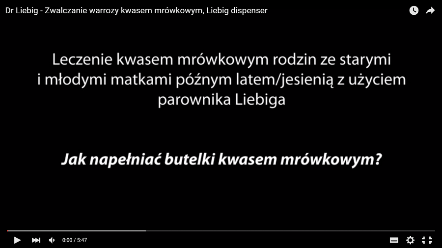 Film - używanie dyspensera Liebiga